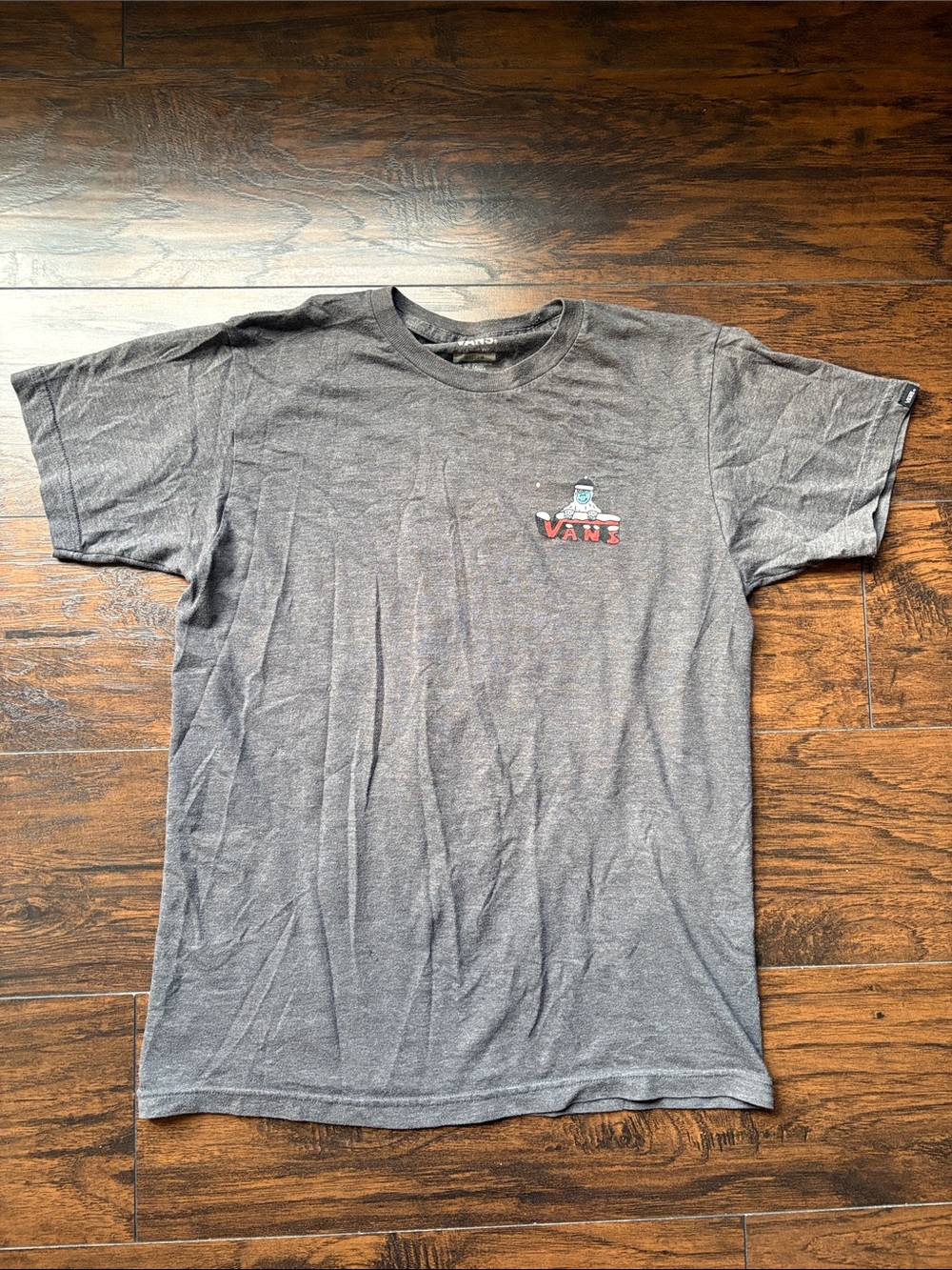 Vans Gray Short-Sleeve Tee with Small Chest Logo